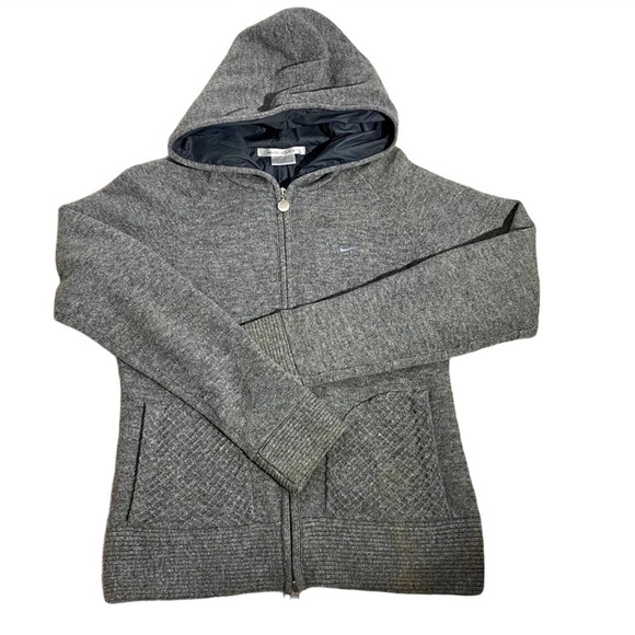 Nike Golf Gray Hoodie Sweater with lining zip up - Picture 1 of 15